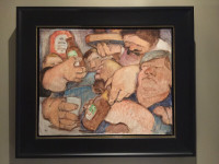 toile(peinture) de John Der  "bar hands"