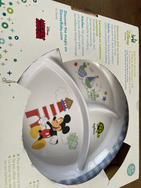 Disney baby Mickey ustensile et asssiette bol vaisselle dinnerwa dans Vaisselle et articles de cuisine  à Longueuil/Rive Sud - Image 4