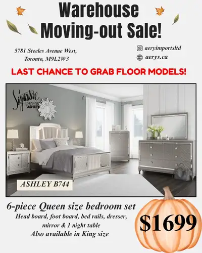 Bedroom sets- Floor model furniture clearance, View more