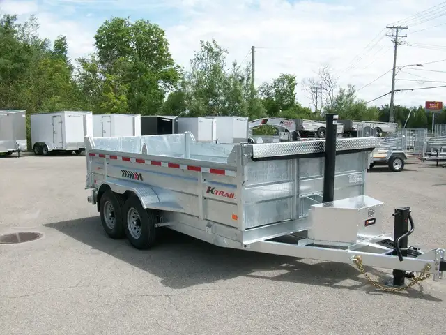2025 K-Trail DOMPEUR 82in. X 14' 2 ESSIEUX 7000LB. CONTRACTEUR U in Cargo & Utility Trailers in Laval / North Shore - Image 5