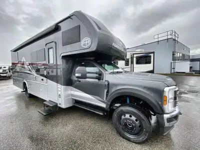 EAST TO WEST Bravado Super C diesel motorhome 33DS highlights: Double Slides Spacious Full Bath Cab-...