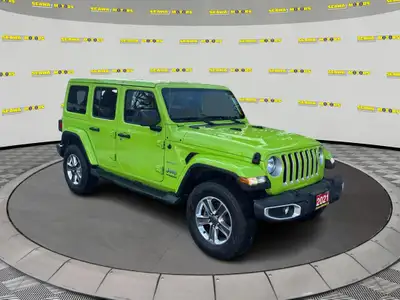 Adventure awaits with this rugged 2021 Jeep Wrangler! Equipped for off-road thrills and city journey...