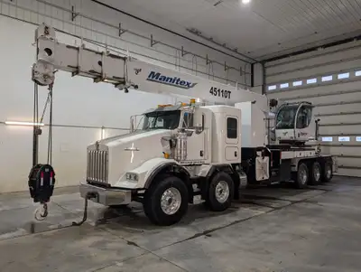 Just Arrived! 2024 Kenworth T800 with Manitex 45110T Boom Truck 45 ton KMS: 56,750 HRS: 2,489 For mo...