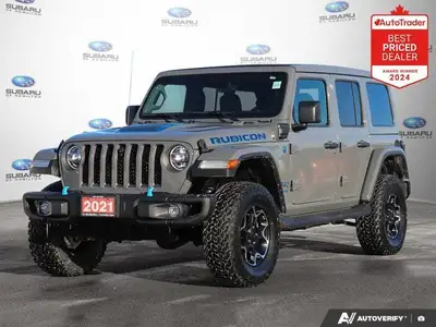 Recent Arrival! Sting-Gray Clearcoat 2021 Jeep Wrangler Unlimited Rubicon 4xe 4WD 8-Speed Automatic...
