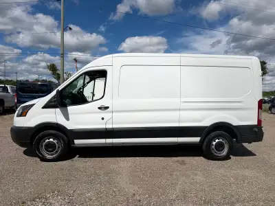 2016 Ford Transit Cargo Van Medium roof with 3.7L V6 engine, auto ac, bluetooth, shelves inside, pow...