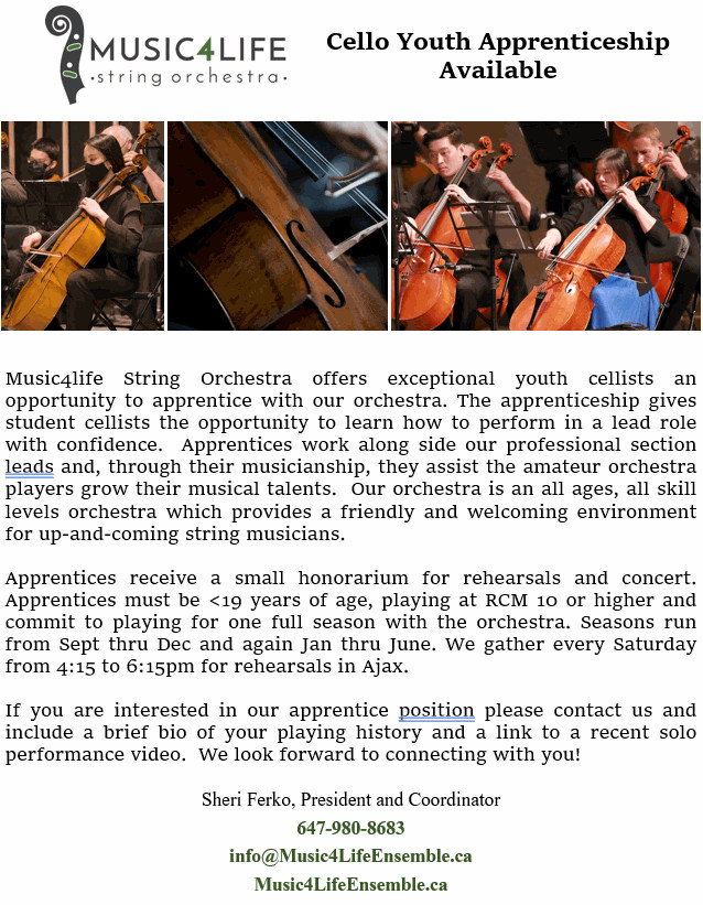 Youth Violin and Cello Apprenticeships in Artists & Musicians in Oshawa / Durham Region - Image 2