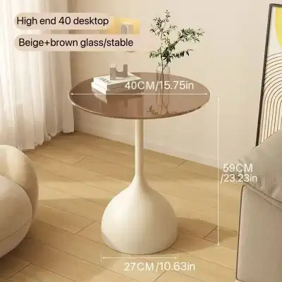Brand New Round Acrylic Top Side Table Metal Base Special $89, View more