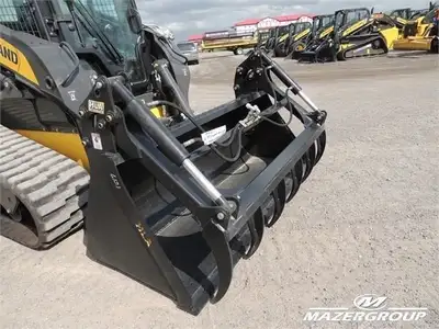 HLA 72” Standard SSL Bucket with Utility Grapple 72”, 3/16” material, ¼” end plates, ¾” x 4” beveled...