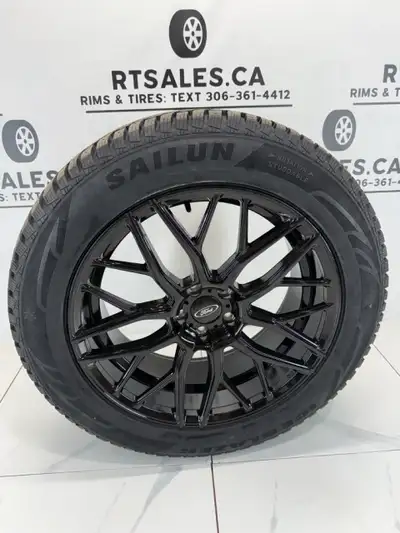 Set of four NEW 255/55/20 sailun ice blazer wstx winter tires on 20 inch Fast Vybz Rims The wheels c...