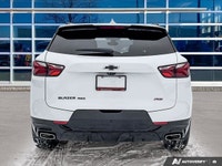 AWD. Odometer is 21426 kilometers below market average! Summit White 2019 Chevrolet Blazer RS AWD 9-... (image 4)