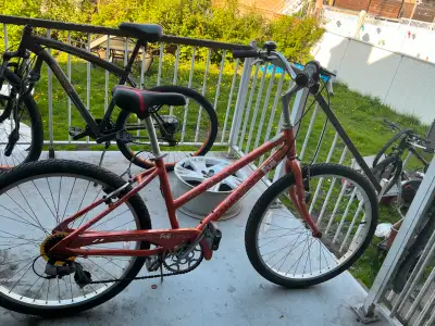 Vélo urbain pour ado et femme style rétro orange en aluminium, View more