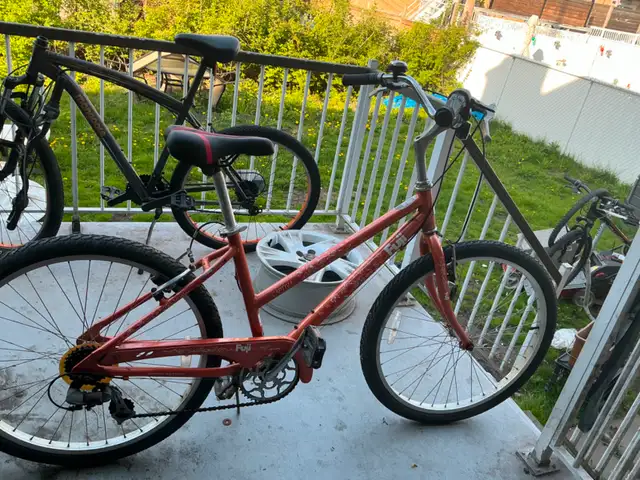 Urban bike for teens and women, orange retro style in aluminum628632696823071218