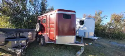 2006 Ranch King 2 Horse Trailer 6'Wide x 7'Tall x 12'Long Able to Haul taller Horses 2 Horse Slant L...