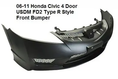 instock! 06-11 Honda Civic 4 Door USDM FD2 Type R Style Front Bumper, $550 Jspec 416-335-6214 june 2...