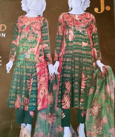 Pakistani Lawn/cotton casual and formal unstitched suits, View more