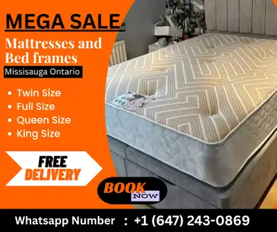 SALE::: Brand New Mattress and Bed Frames !!! FREE DELIVERY, View more