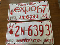 Plaques d’immatriculation Expo 67