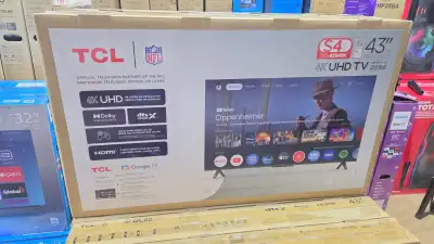 TCL 43" 4K FULL HD TV MODEL 43Q651G-CA, View more