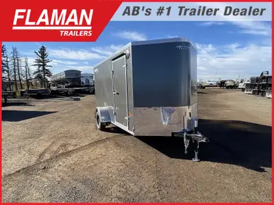 2026 ROYAL 6'X12' +2' V-NOSE ENCLOSED CARGO TRAILER Color: Charcoal (1) 2900lb Lippert Spring Axle T...