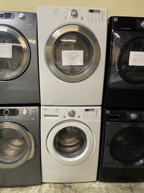 Laveuse sécheuse frontale blanche LG ( remis a neuf ) dans Laveuses et sécheuses  à Ville de Montréal