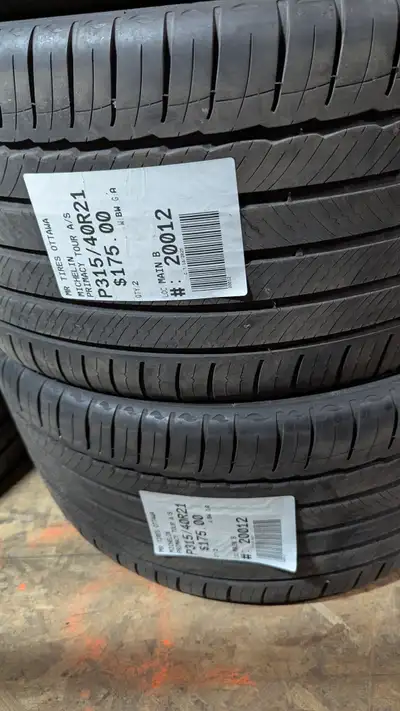 PAIR OF 2X MICHELIN PRIMACY TOUR A/S TAG # 20012 Size: 315/40/21 315/40/21 Excellent condition Press...