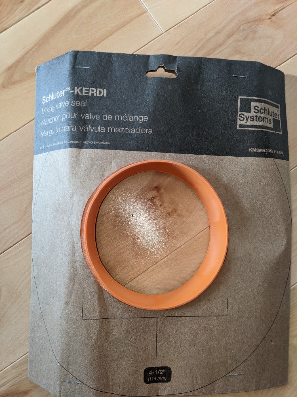 Schluter mixing valve seal 4 1/2" in Kanata South Plumbing, Sinks