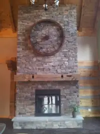 Custom Barn Beam Fireplace Mantels and Furniture