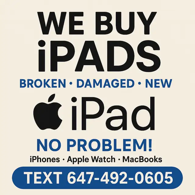 Cash for iPads – Any Model, New or Broken!62863733122563124