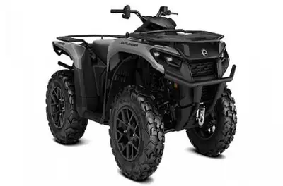2025 Can-Am Outlander 700 XT in platinum satin/black. This capable utility ATV features the Rotax 65...