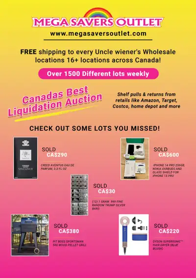 Weekly Auction with FREE Shipping Direct to Your UW Location!, View more