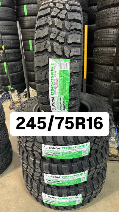 SIZE:LT245/75R16 NEW TIRES WITH SNOW FLAKE INSTALLATION AND BALANCE IS AVAILABLE ADDRESS:2520 CENTRE...