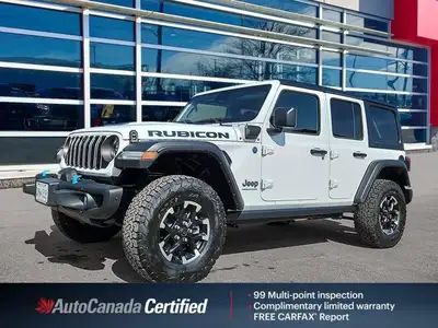2.0L I4 DOHC. Bright White Clearcoat 2024 Jeep Wrangler Rubicon 4xe 4WD 8-Speed Automatic 2.0L I4 DO...