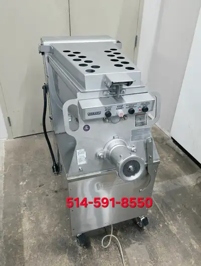 Hobart meat grinder mixer model MG1532. Foot operating pedal included. Requires 208 volt 3 phase. Ve...