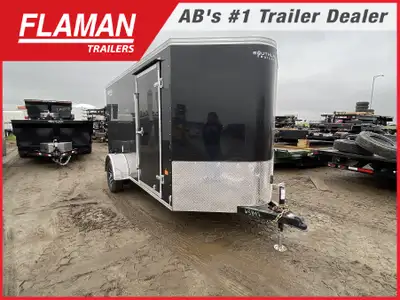 2026 ROYAL 6'X12' +2' V-NOSE ENCLOSED CARGO TRAILER Color: Black (1) 2900lb Lippert Spring Axle Rims...