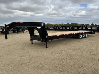 NEW 2025 SWS 8.5 x 36' Gooseneck Trailer Tri Axle 3 x 7000 lb Axles w/ Electric Brakes on all Axles...