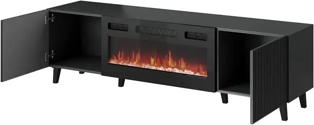 NEW WALL MOUNTED ELECTRIC FIREPLACE TV STAND TS056B in Fireplace & Firewood in Edmonton - Image 3
