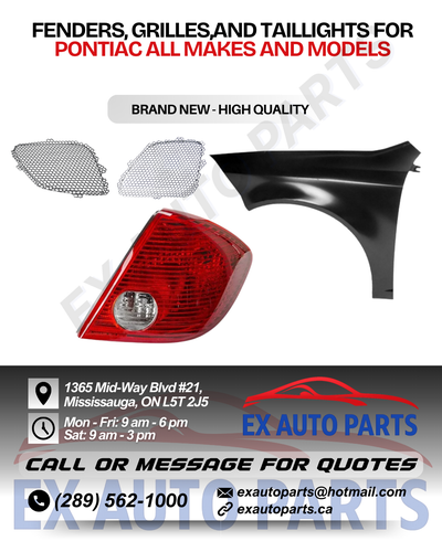 Fenders, Grilles, and Taillights NEW For Pontiac All Makes and Models Acura Audi BMW Buick Cadillac...