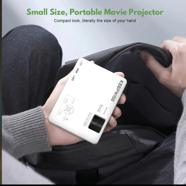 Mini Projector, 2023 Projector with WiFi and Bluetooth, 9500 Lux in TVs in Gatineau - Image 3