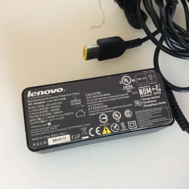 Lenovo 45W Slim Tip AC Power Adapter Charger (Genuine) in Laptop Accessories in Mississauga / Peel Region - Image 2