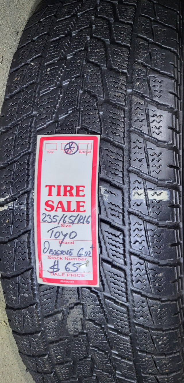 P 235/65/ R16 Toyo Observe g02 Winter M/S*  Used WINTER Tires in Tires & Rims in Edmonton - Image 3