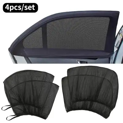 4pcs Black Mesh Car Window Sun Shades, View more