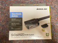 Brand New IOGEAR GCS22U 2-Port USB KVM Switch with Cables