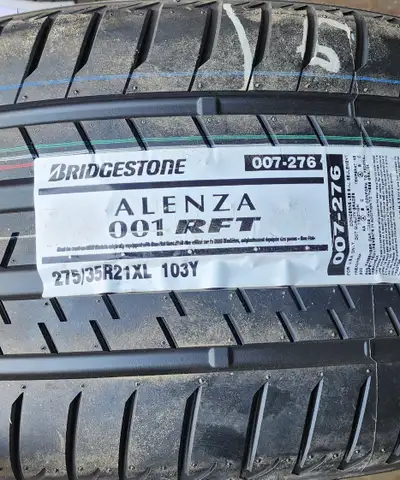 Bridgestone Alenza 001 RFT (SINGLE TIRE) 275/35/21 103Y XL (BMW X3) 10/32 DOT23 Tag: 133877 LOTS OF...