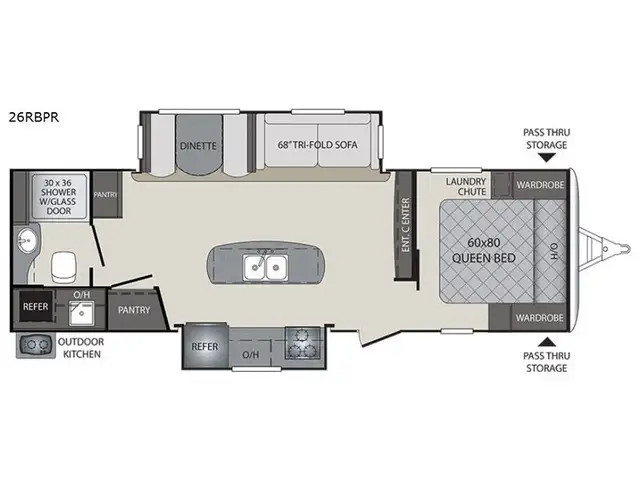 2017 Keystone RV Premier Ultra Lite 26RBPR in Travel Trailers & Campers in Kamloops - Image 3