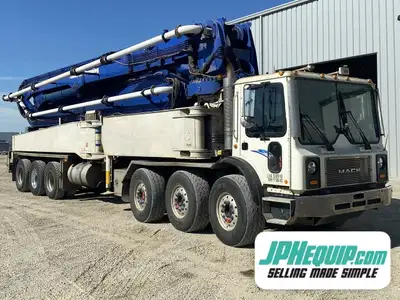 2007 Alliance 55M Concrete Pump on 2007 Mack MR668S WE SHIP DIRECT TO YOU, USA, and Worldwide!! Fina...