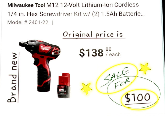 2401-22    Full Kit for Sale $99 (Firm) in Power Tools in Woodstock - Image 2