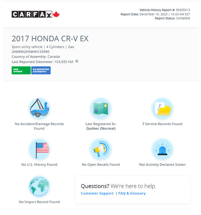 2017 Honda CRV EX TOIT GPS NAV MAGS dans Autos et camions  à Ville de Montréal - Image 2