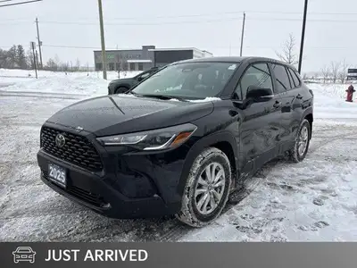 Recent Arrival! Black 2025 Toyota Corolla Cross LE AWD CVT 2.0L 4-Cylinder DOHC 16V APPLE CAR PLAY,...