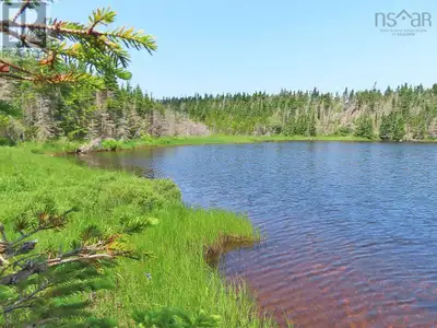 This lakeside property sits in a sheltered spot on Belfry Lake, Cape Breton, right off the public gr...