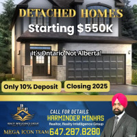 Detached Homes from Only $550K in Ontario